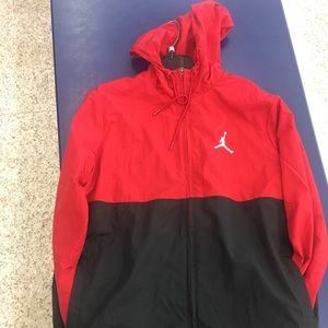 red and white jordan windbreaker